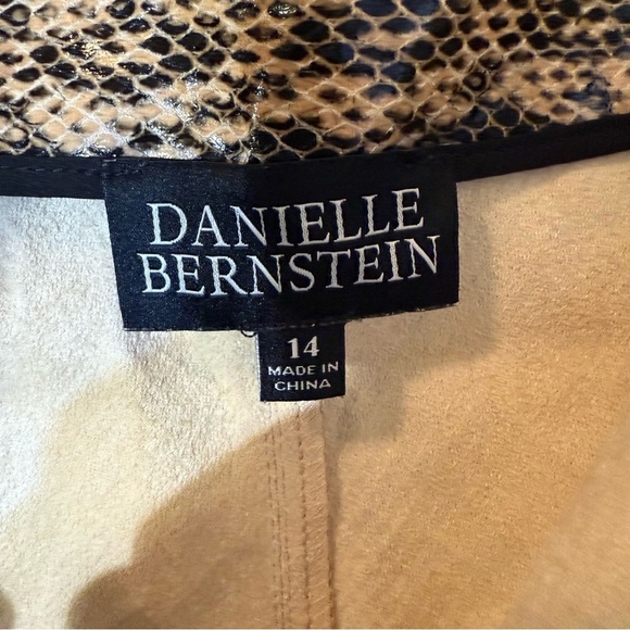 Danielle Bernstein Faux-Snakeskin Pants 14‎ - Picture 6 of 7